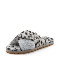 Lascana Damen Pantolette "Mule, Sandale, offener Schuh, Hausschuh, Pantoffel", Gr. 35, grau, Obermaterial: 100% Textilmaterial. Futter: 100%