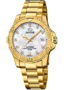 Jaguar Damen Quarzuhr "Executive Diver", gold, Armbanduhren, Armbanduhr, Damenuhr, Saphirglas, Swiss Made, Edelstahlarmband