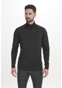 WHISTLER Herren Langarmshirt "Baggio", schwarz, casual, Gr. XL, unifarben, 92% Polyester, 8% Elasthan, Shirts, mit hochabschließendem Kragen