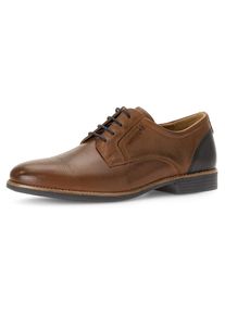 Pius Gabor Herren Schnürschuh, Gr. 7,5, braun, Glattleder, elegant, Schuhe, Blockabsatz, Festtagsschuh, Businessschuh G-Weite (=weit)