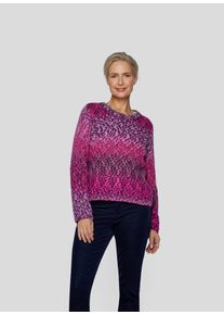 Rabe Damen Strickpullover "Pullover", pink, feminin, Gr. 44, gemustert, 32%Wolle 32%Polyacryl 20%Polyamid 16%Alpaka, Pullover