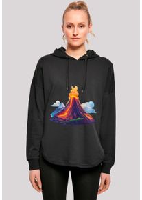 F4NT4STIC Damen Kapuzenpullover "Vulkanausbruch", schwarz, casual, Gr. M, Obermaterial: 100% Baumwolle, Pullover, Premium Qualität