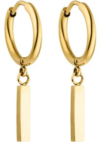 PURELEI Damen Paar Creolen "Schmuck Geschenk Huli Stäbchen Ohrringe", Edelstahl, gold, Edelstahl, Ohrringe