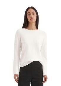 Marc O'Polo MARC O'POLO Damen Rundhalspullover "aus softem Organic Cotton", weiß, casual, Gr. XXS, unifarben, Obermaterial: 100% Baumwolle, Pullover