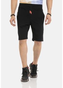 Cipo & Baxx CIPO & BAXX Herren Stoffhose "Shorts", schwarz, Gr. S, unifarben, 80% Baumwolle;15% Polyester;5% Elasthan, Hosen, elastischer Bund mit Kordelzug