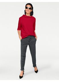 Heine Damen Oversize-Shirt "Oversized Shirt", rot, Gr. 48, unifarben, 70% Viskose, 25% Polyamid, 5% Elasthan, Shirts