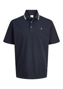 Jack & Jones JACK & JONES Herren Poloshirt "JPRALEX SS POLO STYD SS25", blau, modisch, Gr. XL, unifarben, Jersey, Obermaterial: 97% Baumwolle, 3% Elasthan, Shirts
