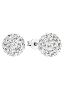 Amor Damen Paar Ohrstecker "2016405", Silber 925 (Sterlingsilber), silber, Silber 925 (Sterlingsilber), Ohrringe, mit Kristallglas