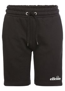Ellesse Kinder Shorts, schwarz, sportlich, Gr. 128, bedruckt, Jersey, Obermaterial: 70% Baumwolle, 30% Polyester, Hosen, für Kinder