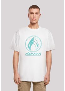 F4NT4STIC Herren T-Shirt "DC Comics Aquaman Aqua Logo", weiß, casual, Gr. S, Obermaterial: 100% Baumwolle, Shirts, Print