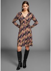 HECHTER PARIS Damen Jerseykleid, bunt, feminin, Gr. 34, Jersey, Obermaterial: 95% Viskose, 5% Elasthan, Kleider, mit eleganten Print