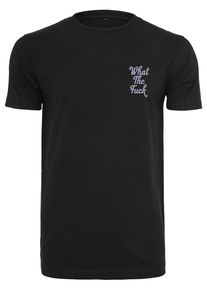 MisterTee Herren Langarmshirt "MisterTee Herren What The Fuck Tee", schwarz, casual, Gr. XS, unifarben, 100% Baumwolle, Shirts
