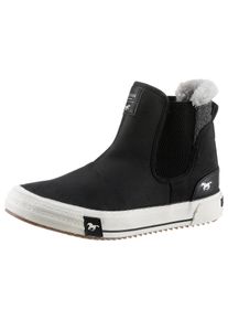 Mustang Shoes Damen Chelseaboots, Gr. 37, schwarz, Velourslederimitat, Textil, sportlich, Schuhe, mit beidseitigen Stretcheinsätzen