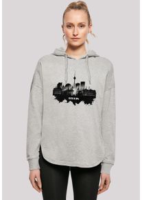 F4NT4STIC Damen Kapuzenpullover "Cities Collection - Berlin skyline", grau, casual, Gr. XS, Obermaterial: 100% Baumwolle, Pullover, Print