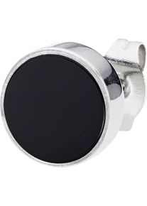HECHTER PARIS Herren Single-Ohrstecker "Schmuck Geschenk Edelstahl Ohrring", Edelstahl, schwarz, Edelstahl, Ohrringe, mit Farbstein-Imitat