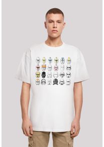 F4NT4STIC Herren T-Shirt "Star Wars Stormtrooper Helmets CAD", weiß, casual, Gr. S, Obermaterial: 100% Baumwolle, Shirts, Print
