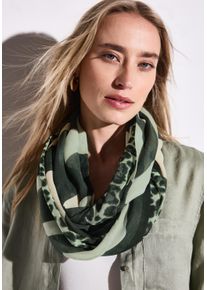 Street One Damen Loop, grün, casual, bedruckt, Stoff, 100% Modal, Modetücher, aus Modal