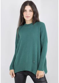 Please Jeans Damen Strickpullover, grün, casual, Gr. 1, Strick, Obermaterial: 43% Viskose, 29% Polyester, 28% Polyamid, Pullover
