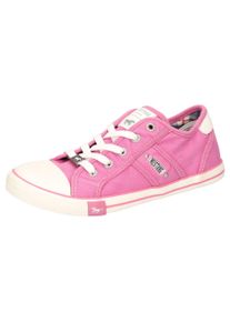 Mustang Shoes Damen Sneaker, Gr. 37, rosa, Textil, Lederimitat, sportlich, Schuhe, Freizeitschuh, Halbschuh, Schnürschuh mit Mustang Markenlabel