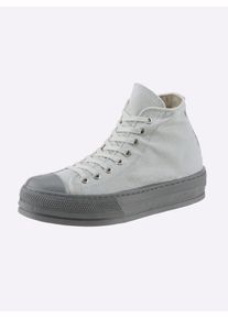 Heine Damen Sneaker, Gr. 40, grau, Textil, modisch, Schuhe