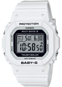 CASIO Baby-G Damen Funkchronograph, weiß, Armbanduhren, Armbanduhr, Digitaluhr, Solaruhr, Damenuhr