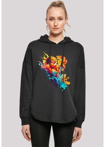 F4NT4STIC Damen Kapuzenpullover "Basketball Sport Player OVERSIZE HOODIE", schwarz, casual, Gr. XS, Obermaterial: 100% Baumwolle, Pullover, Print