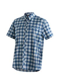 Maier Sports Herren Outdoorhemd "Kasen S/S M", blau, Gr. 50, 97% Polyester, 3% Elasthan, Hemden, kurzarm Herrenhemd, atmungsaktives Wanderhemd,