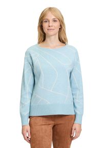 Betty Barclay Damen Strickpullover "Betty Barclay Strickpullover mit Jacquard", blau, casual, Gr. 42, Strick, Obermaterial: 50% Viskose, 27%