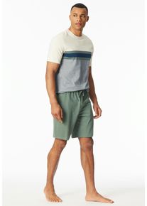 Schiesser Herren Shorty ""Casual Nightwear"", Gr. 54, grün, Single Jersey, Obermaterial: 100% Baumwolle, casual, Homewear-Sets, Shorts in Uni mit