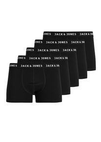 Jack & Jones JACK & JONES Herren Boxer "JACHUEY TRUNKS 5 PACK NOOS", Gr. XXL, schwarz, Jersey, Obermaterial: 95% Baumwolle, 5% Elasthan, unifarben, Unterhosen,