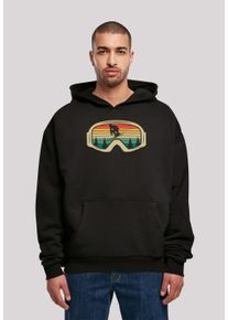 F4NT4STIC Herren Kapuzenpullover "Retro Skibrille Wintersport", schwarz, casual, Gr. S, Obermaterial: 100% Baumwolle, Pullover, Premium Qualität