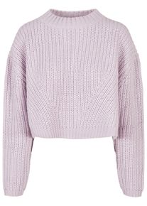 Urban Classics Damen Rundhalspullover "Urban Classics Damen Ladies Wide Oversize Sweater", lila, casual, Gr. XXL, unifarben, 100% Polyacryl, Pullover