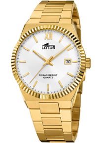 Lotus Damen Quarzuhr, gold, Armbanduhren, Armbanduhr, Herrenuhr, Damenuhr, bis 10 bar wasserdicht, Datum