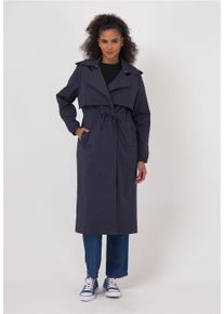FRESHLIONS Damen Trenchcoat "Daria", blau, elegant, Gr. S, unifarben, 98% Baumwolle, 2% Elasthan, Mäntel, in klassischem Design