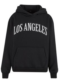MISS TEE Damen Kapuzenpullover "Miss Tee Los Angeles Ladies Fluffy Hoody", schwarz, casual, Gr. L, mehrfarbig, 70% Baumwolle, 30% Polyester, Pullover