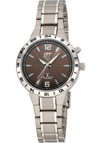 ETT Damen Funkuhr "Titan Basic", grau, Armbanduhren, Armbanduhr, Damenuhr, Solar, Titan