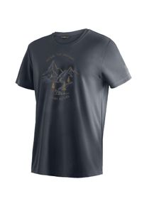 Maier Sports Herren T-Shirt "Dieter Print", grau, Gr. XL, 100% Polyester, Shirts, Herren Funktionsshirt, Freizeitshirt mit Aufdruck, Regular Fit