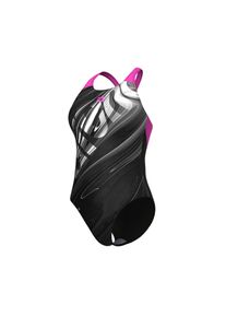 arena Damen Badeanzug "arena Feel Damen Flow V Back Bustier Badeanzug", bunt, Gr. 42, Obermaterial: 80% Polyamid, 20% Elasthan, Badeanzüge