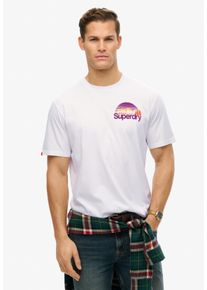 Superdry Herren Rundhalsshirt "CL GREAT OUTDOORS CHEST TEE"optic, modisch, Gr. L, unifarben, Single Jersey, Obermaterial: 100% Baumwolle, Shirts
