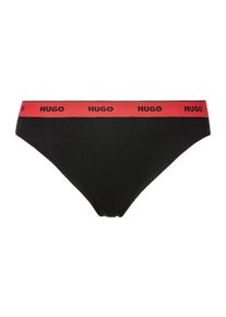 HUGO UNDERWEAR Damen String "THONG STRIPE PYP 10", Gr. XS, schwarz, Jersey, Obermaterial: 95% Baumwolle, 5% Elasthan, Unterhosen, mit BOSS Schriftzug