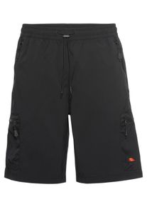 Ellesse Herren Cargoshorts "BULLSEYE CARGO SHORT", schwarz, sportlich, Gr. XS, unifarben, Twill, Obermaterial: 95% Polyamid, 5% Elasthan, Hosen, mit