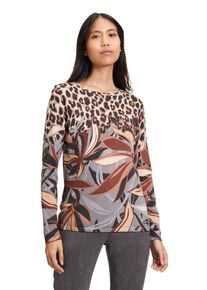 Betty Barclay Damen Strickpullover "Betty Barclay Feinstrickpullover mit Aufdruck", grau, feminin, Gr. 42, Strick, Obermaterial: 80% Viskose, 20%