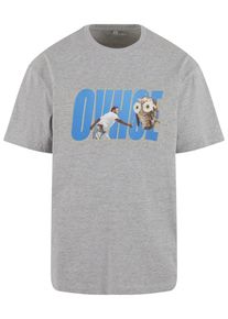 Herren T-Shirt "Upscale by Mister Tee Ovhoe Oversize Tee", grau, casual, Gr. M, UPSCALE BY MISTER TEE, bedruckt, 100% Baumwolle, Shirts