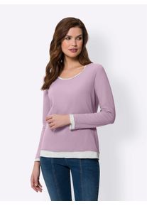 Heine Damen Langarmshirt "T-Shirt", rosa, Gr. 48, unifarben, 95% Viskose, 5% Elasthan, Shirts