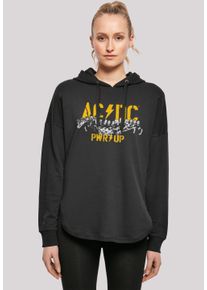 F4NT4STIC Damen Kapuzenpullover "ACDC Rock Band PWRUP Portrait Motion", schwarz, casual, Gr. S, Obermaterial: 100% Baumwolle, Pullover, Print