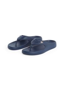 Tommy Hilfiger Damen Zehentrenner "TH COMFORT BEACH SANDAL", Gr. 39, blau, Synthetik, modisch, Schuhe, Dianette, Sommerschuh, Bequemschuh mit kleiner