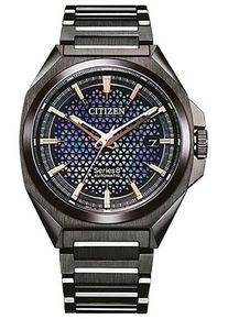 Citizen Herren Automatikuhr "Series 8", schwarz, Armbanduhren, Armbanduhr, Herrenuhr, Mechanische Uhr, Saphirglas, Edelstahlarmband
