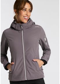CMP Damen Softshelljacke "WOMAN JACKET ZIP HOOD", orange, sportlich, Gr. 36, Obermaterial: 90% Polyester, 10% Elasthan, Jacken, Wärmend & wind- &