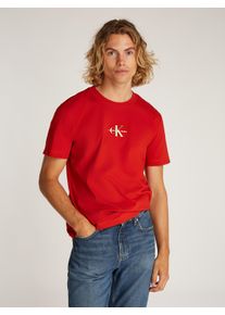 Herren T-Shirt "MONOLOGO TEE"deep magma, casual, Gr. XXL, Calvin Klein Jeans, Single Jersey, Obermaterial: 100% Baumwolle, Shirts, mit Logoschriftzug