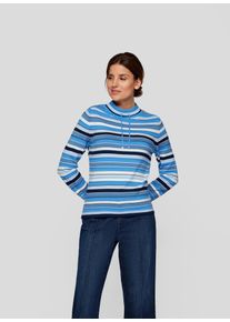 Rabe Damen Strickpullover "Pullover", blau, feminin, Gr. 48, gestreift, 46%Modal 40%Polyacryl 14%Polyamid, Pullover
